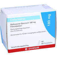 Deferasirox Glenmark 180 mg Filmtabletten, 90 st, Glenmark Arzneimittel GmbH