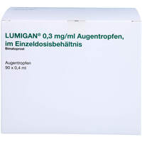 LUMIGAN 0.3 mg/ml Augentropfen im Einzeldosisbeh., 90x0.4 ml, 2care4 Aps
