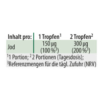 Dr. Jacob's Jod-Tropfen 150 mcg 400 Tropfen vegan, 20 ml, Dr. Jacob's Medical GmbH