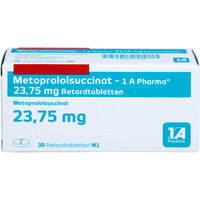 Metoprololsuccinat - 1 A Pharma 23.75 mg Retardtab, 30 st, 1 A Pharma GmbH