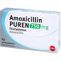 Amoxicillin PUREN 750 mg Filmtabletten, 10 Stk., PUREN Pharma GmbH & Co. KG