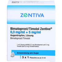 Bimatoprost/Timolol Zentiva 0.3mg/ml + 5mg/ml ATR, 3x3 ml, Zentiva Pharma GmbH