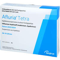 Afluria Tetra 2023/2024 Inj.-Susp.F-Spr.o.Kanüle, 10x0.5 ml, Seqirus GmbH