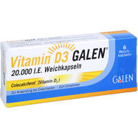 Vitamin D3 GALEN 20.000 I.E. Weichkapseln, 6 Stk., Galenpharma GmbH