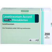 Levetiracetam Accord 1000 mg Filmtatbletten, 200 st, Eurimpharm Arzneimittel GmbH