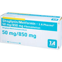 Sitagliptin/Metformin - 1 A Pharma 50mg/850mg FTA, 56 Stk., 1 A Pharma GmbH