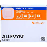ALLEVYN Adhesive 7.5x7.5 cm haftende Wundauflage, 3 st, Acti Medi GmbH