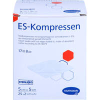 ES-KOMPRESSEN steril 5x5 cm 8fach, 25x2 st, 1Apo Medical GmbH