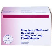 Sitagliptin/Metformin Heumann 50 mg/1000 mg FTA, 56 Stk., Heumann Pharma GmbH & Co. Generica KG