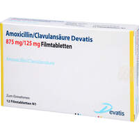 Amoxicillin/Clavulans&auml;ure Devatis 875mg/125mg FTA, 12 Stk., Devatis GmbH