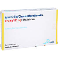 Amoxicillin/Clavulans&auml;ure Devatis 875mg/125mg FTA, 12 Stk., Devatis GmbH