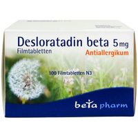 Desloratadin beta 5 mg Filmtabletten, 100 st, betapharm Arzneimittel GmbH