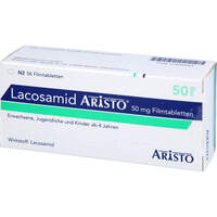 Lacosamid Aristo 50 mg Filmtabletten, 56 Stk., Aristo Pharma GmbH