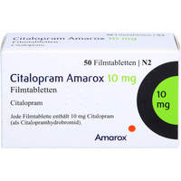 Citalopram Amarox 10 mg Filmtabletten, 50 Stk., AMAROX PHARMA GmbH