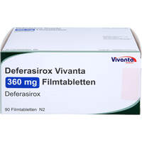 Deferasirox Vivanta 360 mg Filmtabletten, 90 st, Vivanta Generics s.r.o