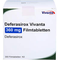 Deferasirox Vivanta 360 mg Filmtabletten, 300 st, Vivanta Generics s.r.o