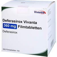 Deferasirox Vivanta 360 mg Filmtabletten, 300 st, Vivanta Generics s.r.o