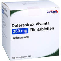 Deferasirox Vivanta 360 mg Filmtabletten, 300 st, Vivanta Generics s.r.o