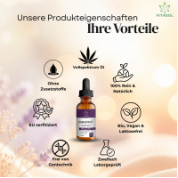 CBG 5% CBD 1% BIO Melisse Lavendel Vitadol Night, 10 ml, Endower GmbH
