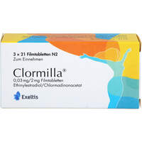 Clormilla 0.03 mg/2 mg Filmtabletten, 3x21 Stk., Exeltis Germany GmbH