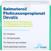 Salmeterol/Fluticasonpropionat Devatis 25ug/125ug, 3 Stk., Devatis GmbH Salmeterol/Fluticasonpropionat Devatis 25ug/125ug, 3 Stk., Devatis GmbH