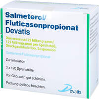 Salmeterol/Fluticasonpropionat Devatis 25ug/125ug, 3 Stk., Devatis GmbH Salmeterol/Fluticasonpropionat Devatis 25ug/125ug, 3 Stk., Devatis GmbH