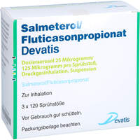 Salmeterol/Fluticasonpropionat Devatis 25ug/125ug, 3 Stk., Devatis GmbH Salmeterol/Fluticasonpropionat Devatis 25ug/125ug, 3 Stk., Devatis GmbH