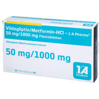 Vildagliptin/Metformin-HCl-1A Pharma 50/1000mg FTA, 30 Stk., 1 A Pharma GmbH