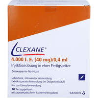 Clexane 4.000 I.E. 40mg/0.4ml ILO F.Sp.+Sich-Sys., 10 st, Orifarm GmbH