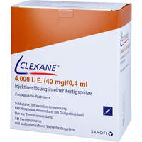 Clexane 4.000 I.E. 40mg/0.4ml ILO F.Sp.+Sich-Sys., 10 st, Orifarm GmbH