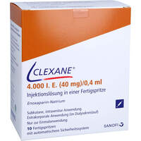 Clexane 4.000 I.E. 40mg/0.4ml ILO F.Sp.+Sich-Sys., 10 st, Orifarm GmbH