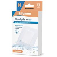 Lifemed Duschpflaster XXL 10cmx8cm transpar. Aqua, 5 st, Lifemed GmbH