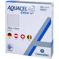 AQUACEL Ag Extra 10x10 cm Kompressen, 10 st, Fd Pharma GmbH