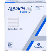 AQUACEL Ag Extra 5x5 cm Kompressen, 10 st, Fd Pharma GmbH