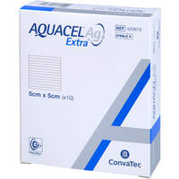 AQUACEL Ag Extra 5x5 cm Kompressen, 10 st, Fd Pharma GmbH