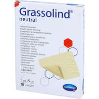 GRASSOLIND Salbenkompressen 5x5 cm steril, 10 st, zelhealth GmbH