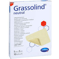 GRASSOLIND Salbenkompressen 5x5 cm steril, 10 st, zelhealth GmbH