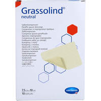 GRASSOLIND Salbenkompressen 7.5x10 cm steril, 10 Stk., zelhealth GmbH