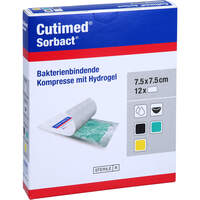 CUTIMED Sorbact Gel Kompressen 7.5x7.5 cm, 12 st, Docpharm GmbH