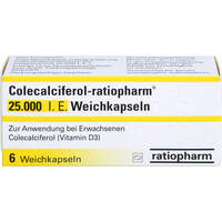 Colecalciferol-ratiopharm 25.000 I.E. Weichkapseln, 6 st, ratiopharm GmbH
