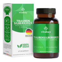 Traubensilberkerze Extrakt 2500 mg vegan, 120 st, Vitabay CV