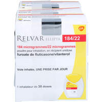 Relvar Ellipta 184 Mikrogramm/22 Mikrogramm Inh.P., 3x30 st, CC Pharma GmbH