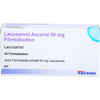 Lacosamid Ascend 50 mg Filmtabletten, 14 Stk., Ascend GmbH
