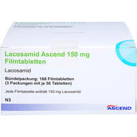 Lacosamid Ascend 150 mg Filmtabletten, 168 st, Ascend GmbH