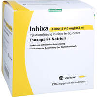 Inhixa 4.000 I.E. 40 mg/0.4 ml ILO F.Sp.+Sich-Sys., 20 st, Eurimpharm Arzneimittel GmbH