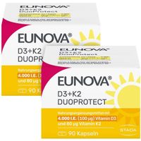 Eunova DuoProtect D3+K2 4000IE/80UG Kombi, 2x90 Stk., STADA Consumer Health Deutschland GmbH