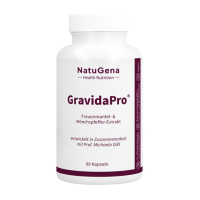 GravidaPro Fols&auml;ure + B-Vitamine + Vitamin C + Jod, 90 st, NatuGena GmbH