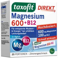 taxofit Magnesium 600 + B12 DirektGra., 20 Stk., MCM KLOSTERFRAU Vertr. GmbH
