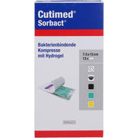 CUTIMED Sorbact Gel Kompressen 7.5x15 cm, 12 st, Docpharm GmbH