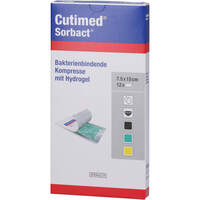 CUTIMED Sorbact Gel Kompressen 7.5x15 cm, 12 st, Docpharm GmbH